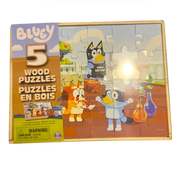 Disney Toys Disney Bluey Wooden Puzzles Puzzles And Tray Fit